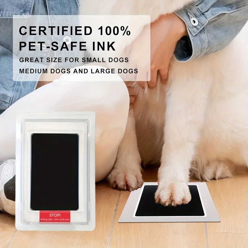 Pet Paw Print Ink Pad for Dogs, Touchless Ink Pad Pet Footprint Pad for Memorial Supplies