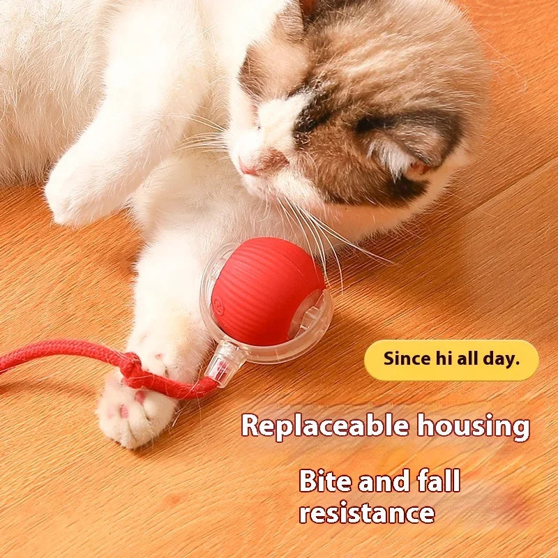 Interactive Cat Toys Ball Auto Electric Rolling Ball Toys for Cats/Kitty Pets Smart Automatic Teaser USB Rechargeable