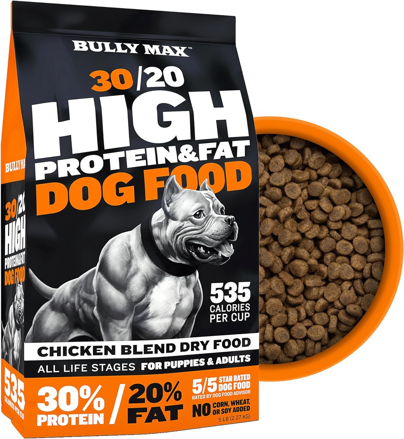 High Performance Premium Dry Dog Food for All Ages - High Protein Natural Puppy Food for Small & Large Breed Puppies & Adult Dogs, 15 Lb Bag