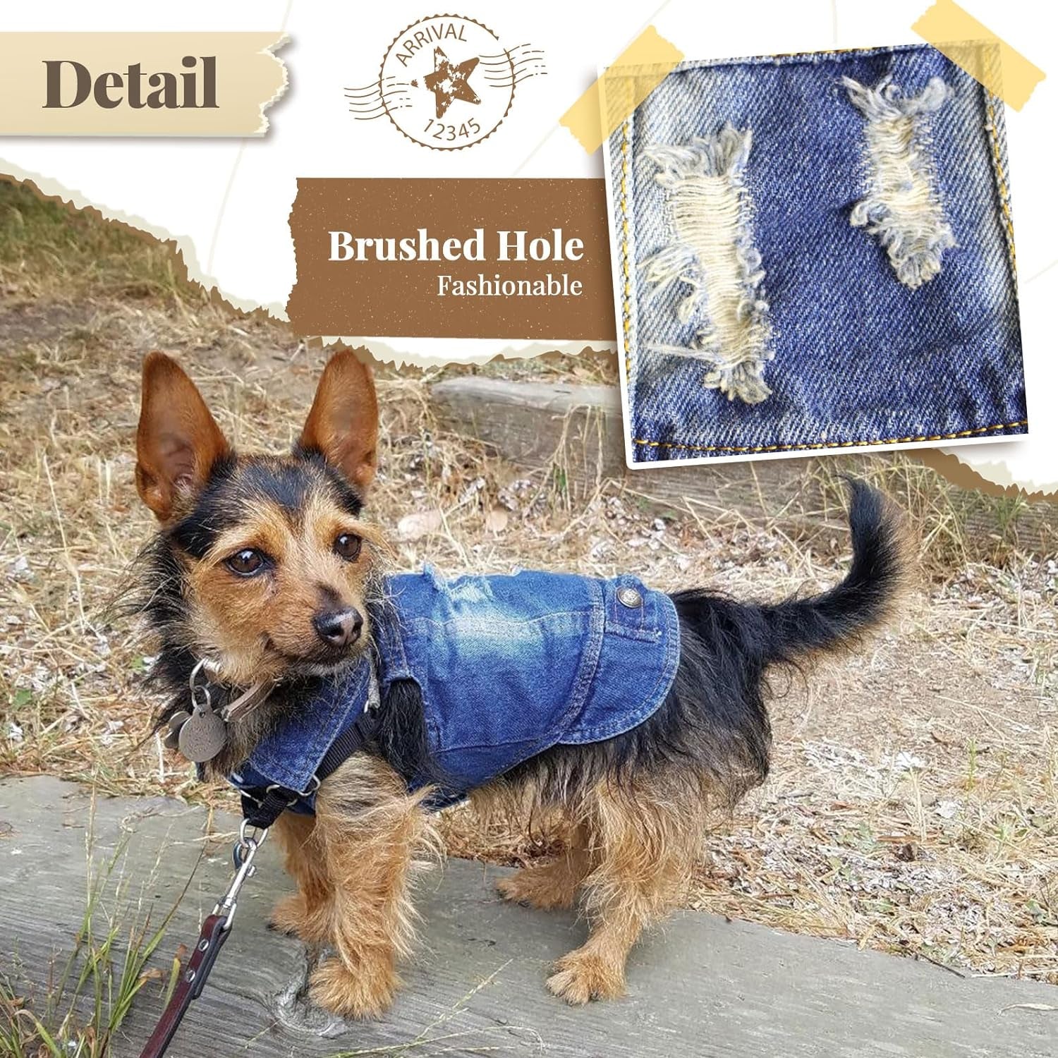 Pet Vests Dog Denim Jacket Hoodies Puppy Jacket for Small Medium Dogs